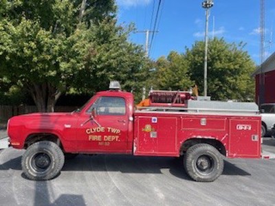 Accepting Sealed Bids - 1976 Dodge 300 4WD Utility Body Brush Truck